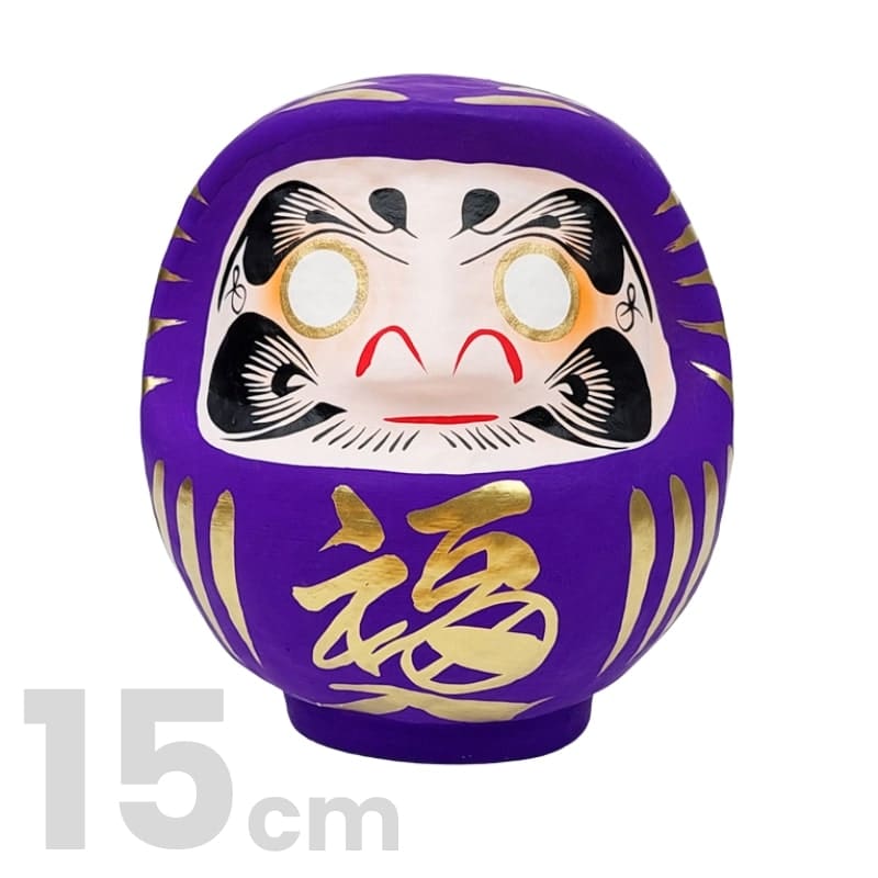 Paarse Japanse Daruma 15 cm