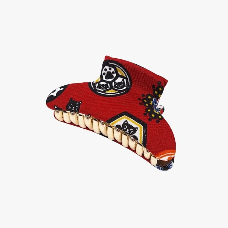 Japanse kat doek haarclip