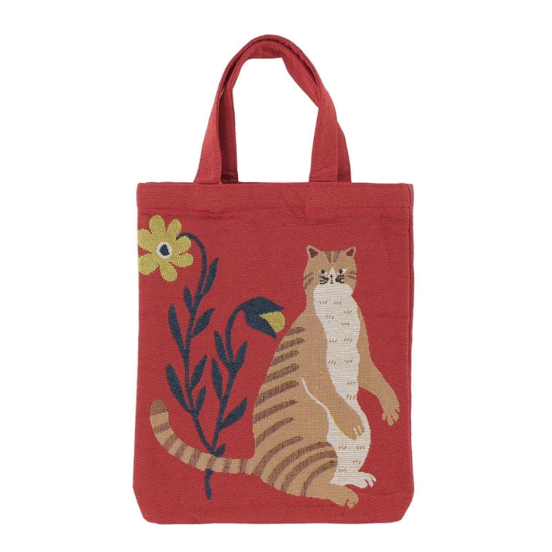 Rode Japanse Totebag - Kat