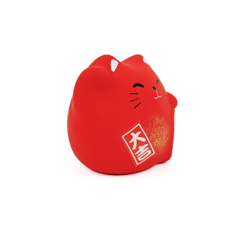 Ronde Maneki Neko - Rood