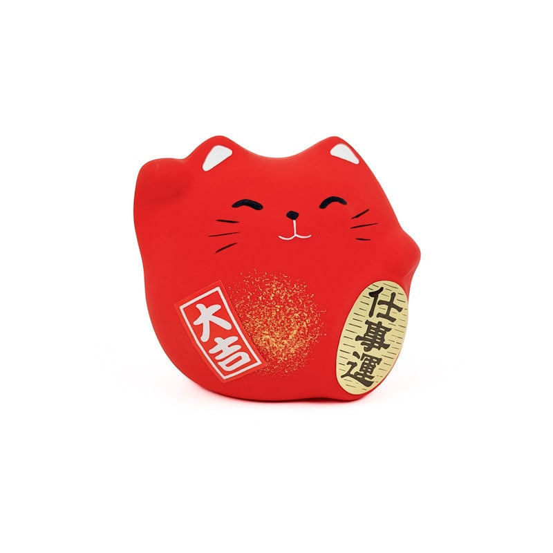 Ronde Maneki Neko - Rood