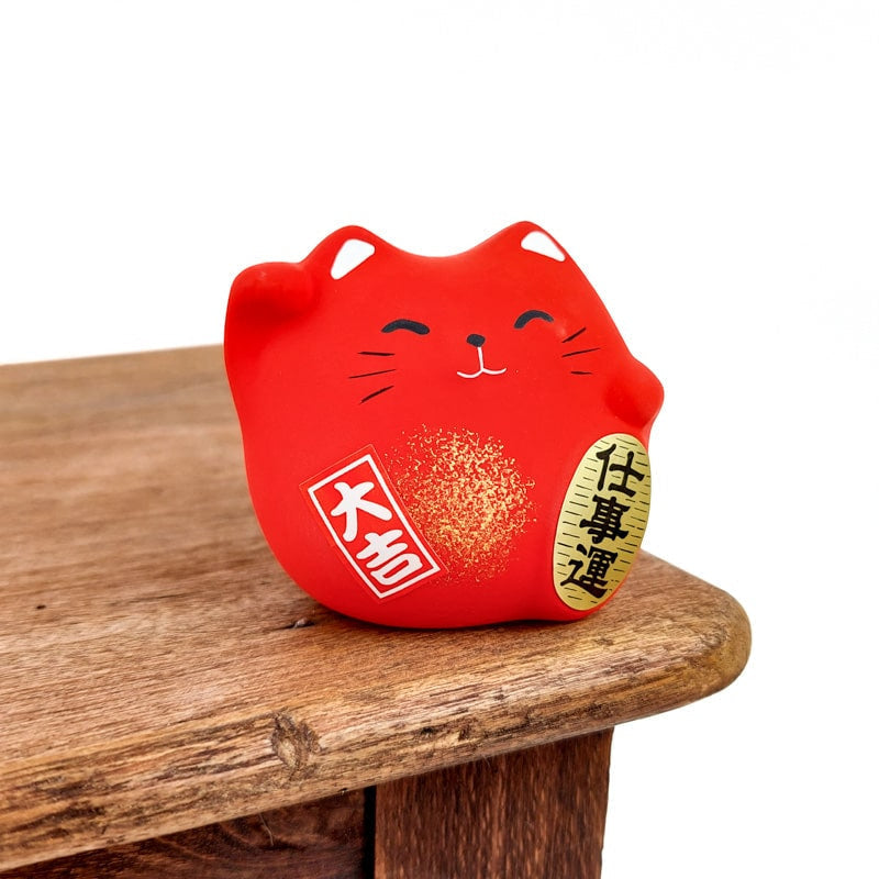Ronde Maneki Neko - Rood