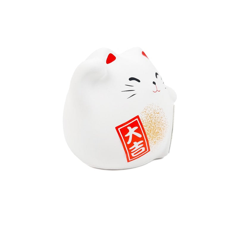 Ronde Maneki Neko - Wit