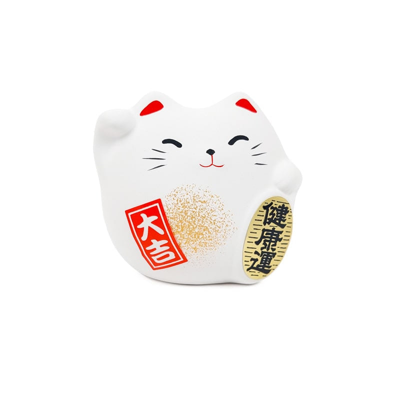 Ronde Maneki Neko - Wit