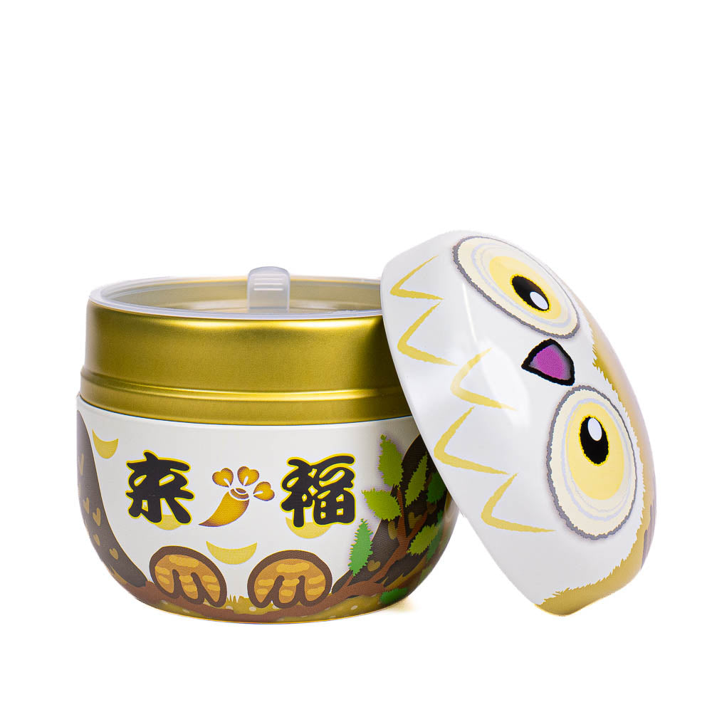 Ronde Metalen Theebus - Fukurou Uil