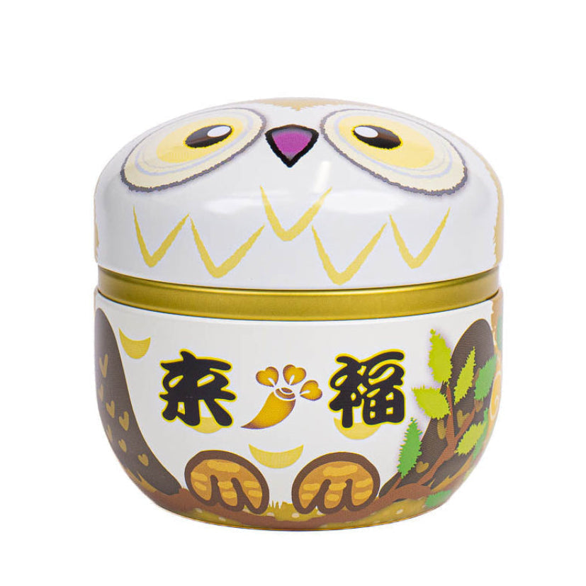Ronde Metalen Theebus - Fukurou Uil