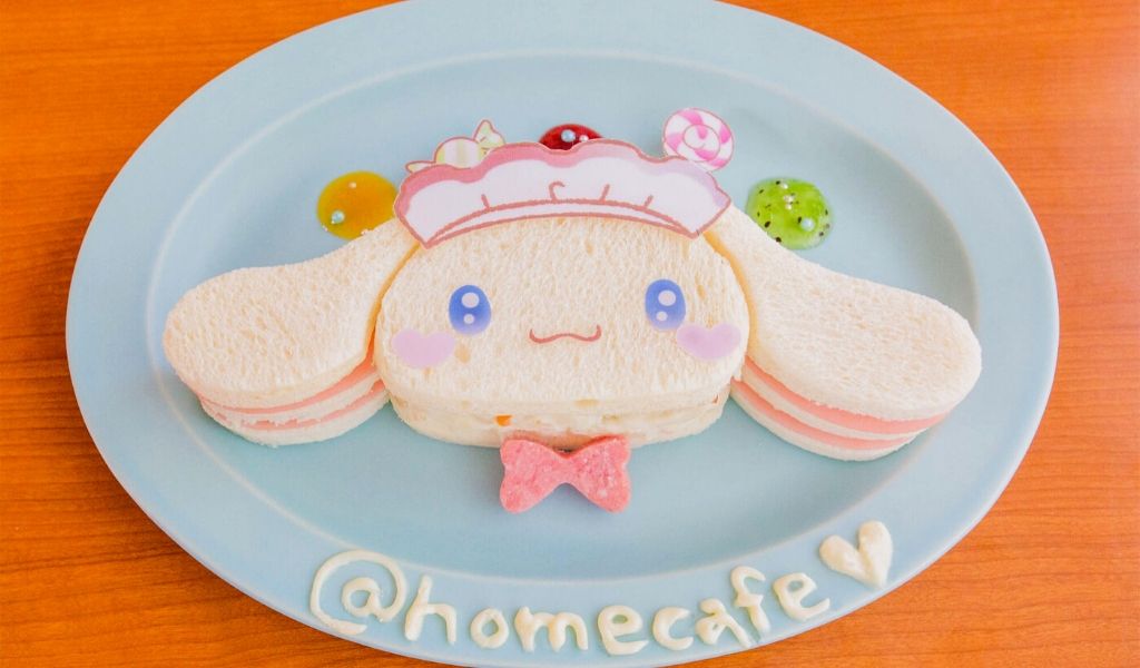 Voorbeeld van een kawaii sandwich aangeboden door @HomeCafe