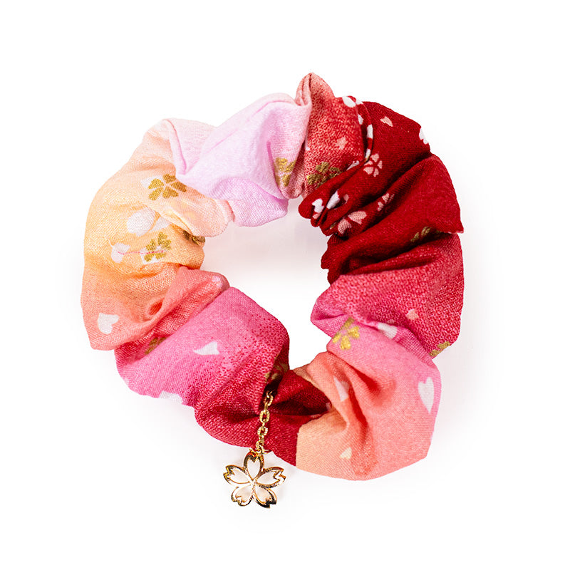 Scrunchie Haarelastiek Japanse Stof Roze