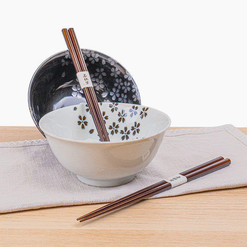 Set 2 Japanse Kommen - Zwart-Wit