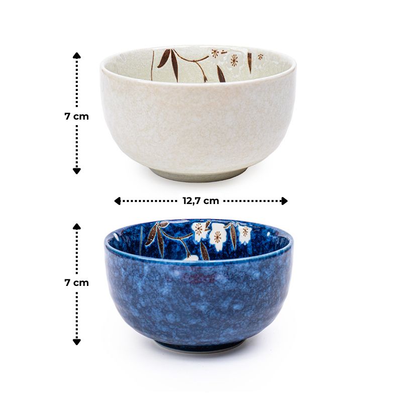 Set 2 Kleine Japanse Kommetjes - Sakura