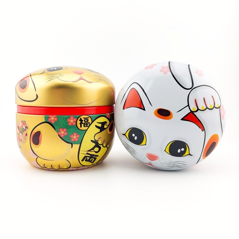 Set 2 Metalen Theebussen - Maneki Neko