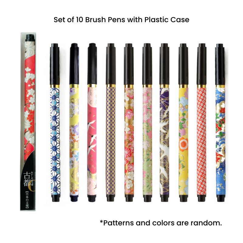 Set Van 10 Koto Zwarte Brush Pennen