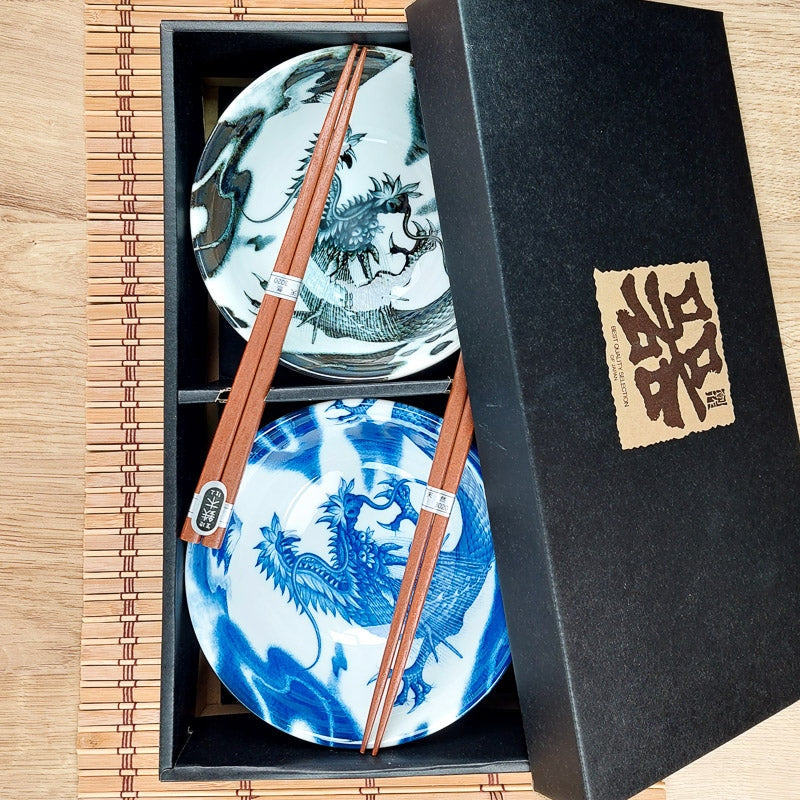 Set van 2 Japanse Kommen - Draak