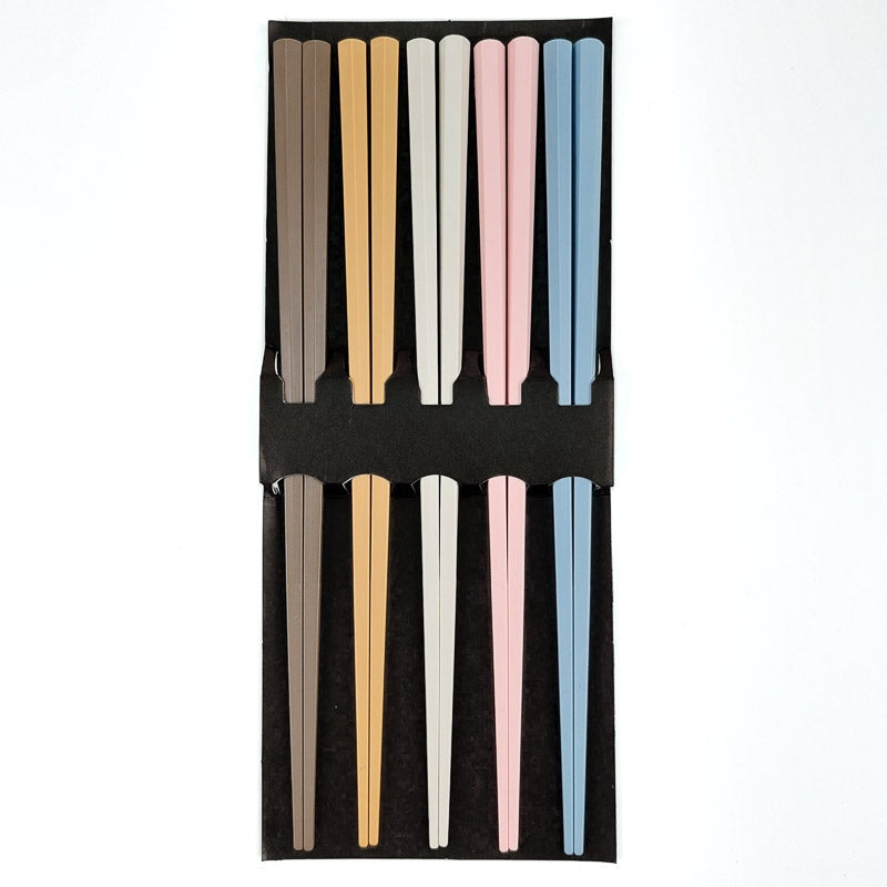Set van 5 Paar Pastelkleurige Eetstokjes