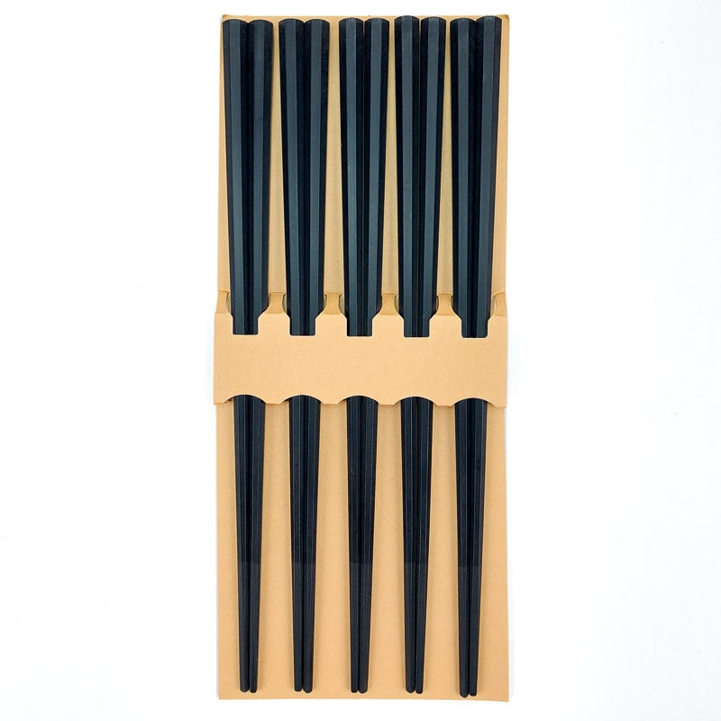 Set van 5 Paar Zwarte Eetstokjes