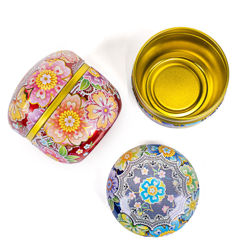Set van Twee Theeblikken - Japanse Bloemen