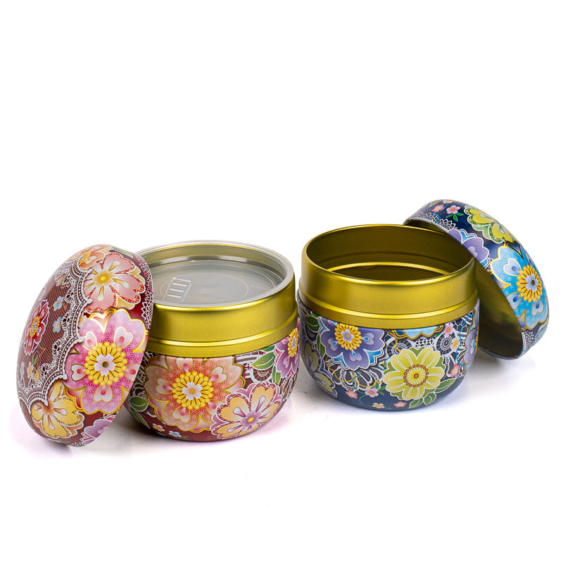 Set van Twee Theeblikken - Japanse Bloemen