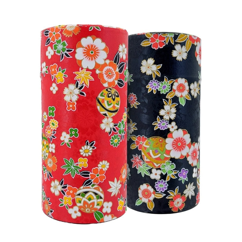 Set van Twee Theeblikken met Washi Papier