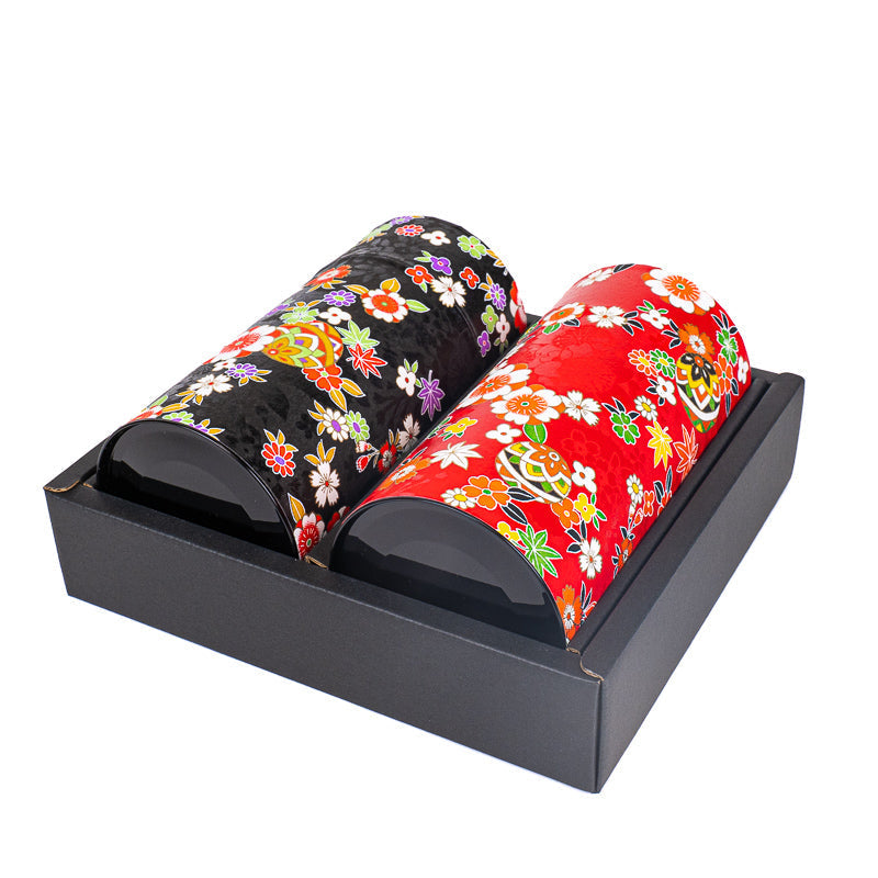 Set van Twee Theeblikken met Washi Papier