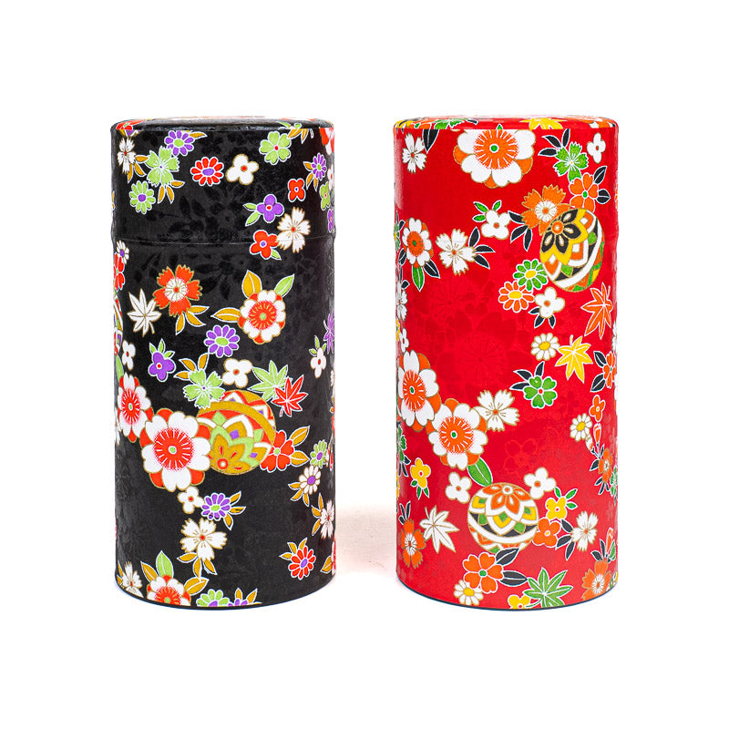 Set van Twee Theeblikken met Washi Papier