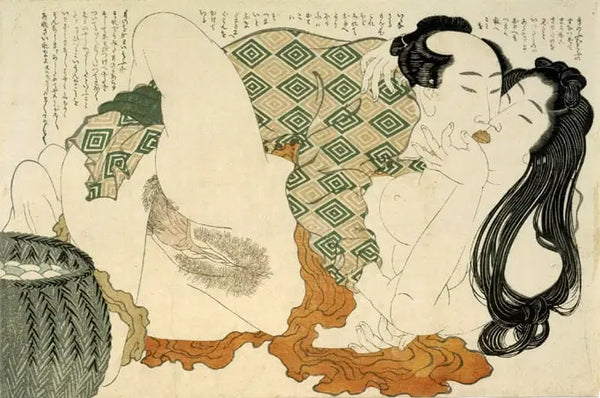 shunga prent door Hokusai