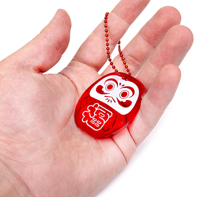 Sleutelhanger - Daruma - Neonrood
