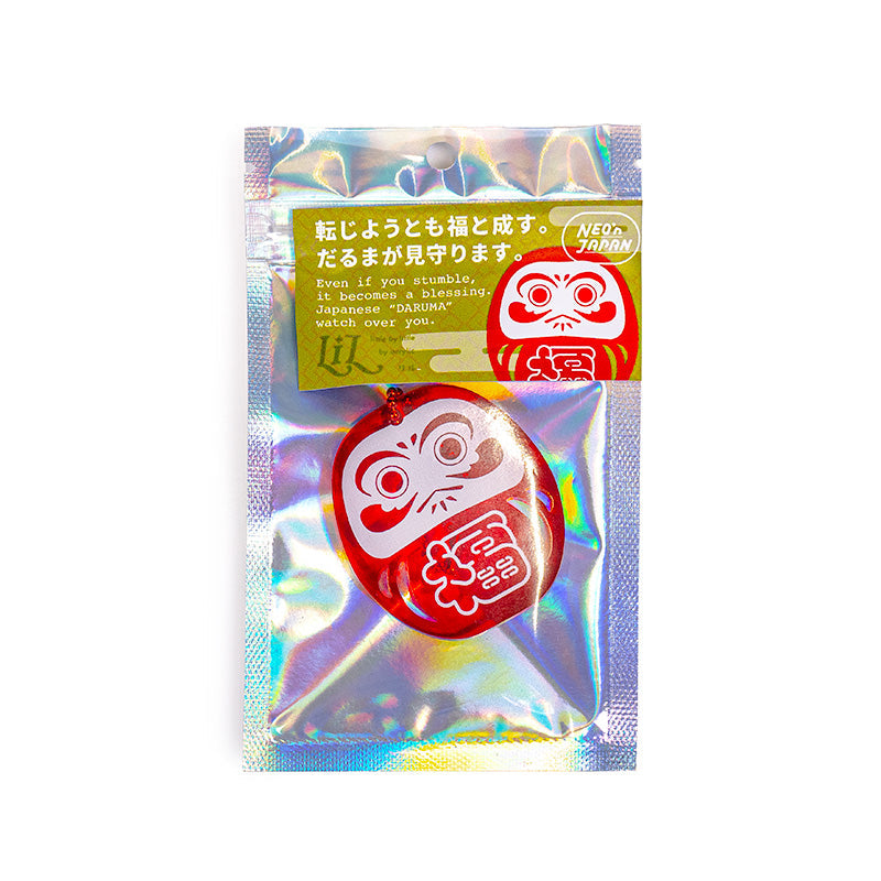 Sleutelhanger - Daruma - Neonrood