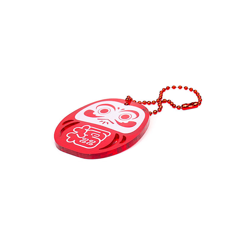 Sleutelhanger - Fluor Rode Daruma