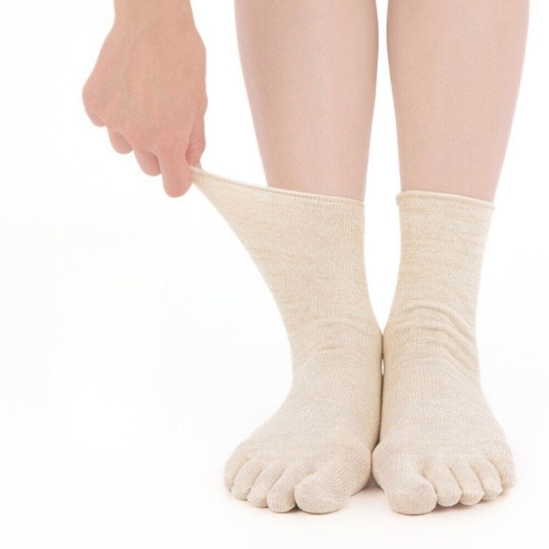 Sokken met Tenen - Natuurvezel EU 35-38 / Beige