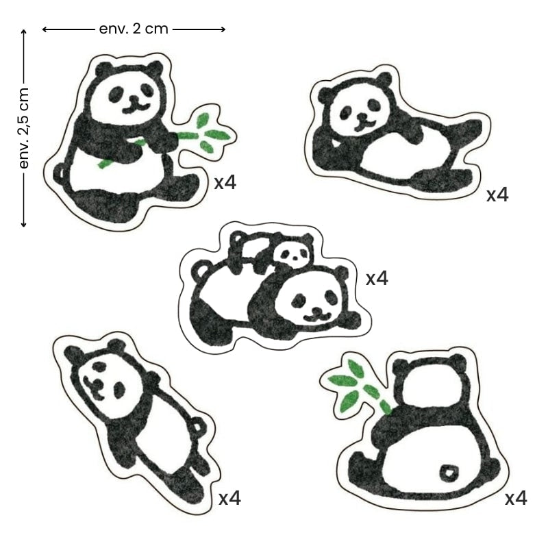 Japanse Panda stickers