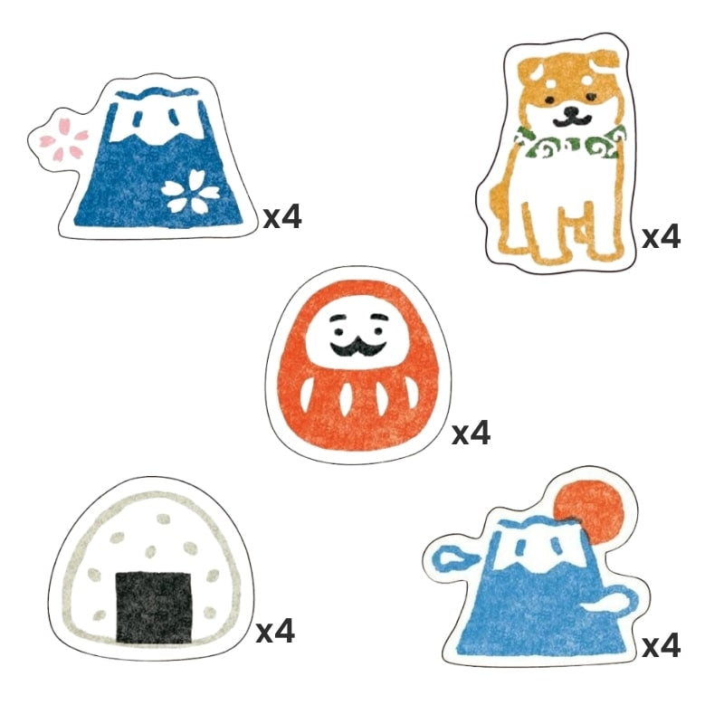 Japanse papieren stickers