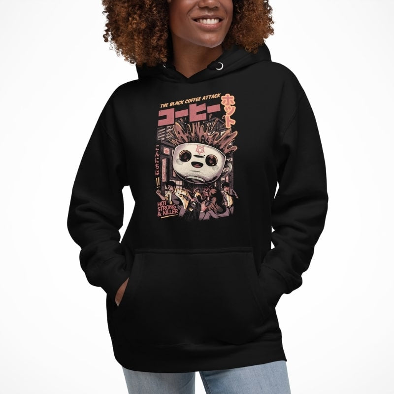 Zwart Japans koffie sweatshirt