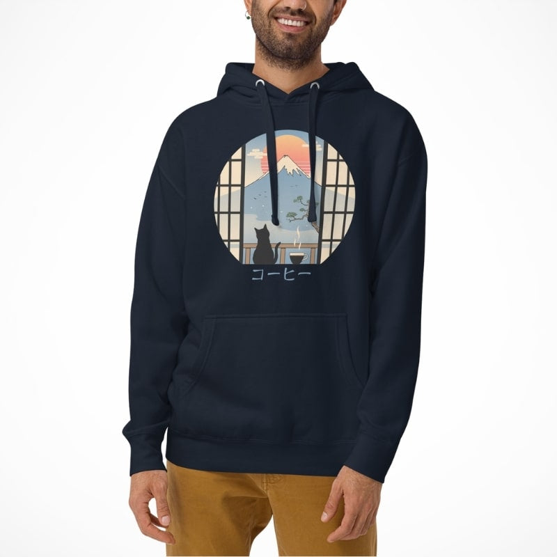 Sweatshirt Japanse Kat &amp; Berg Fuji