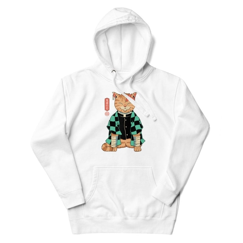 Neko Pourfendeur Japans Sweatshirt - S / Wit