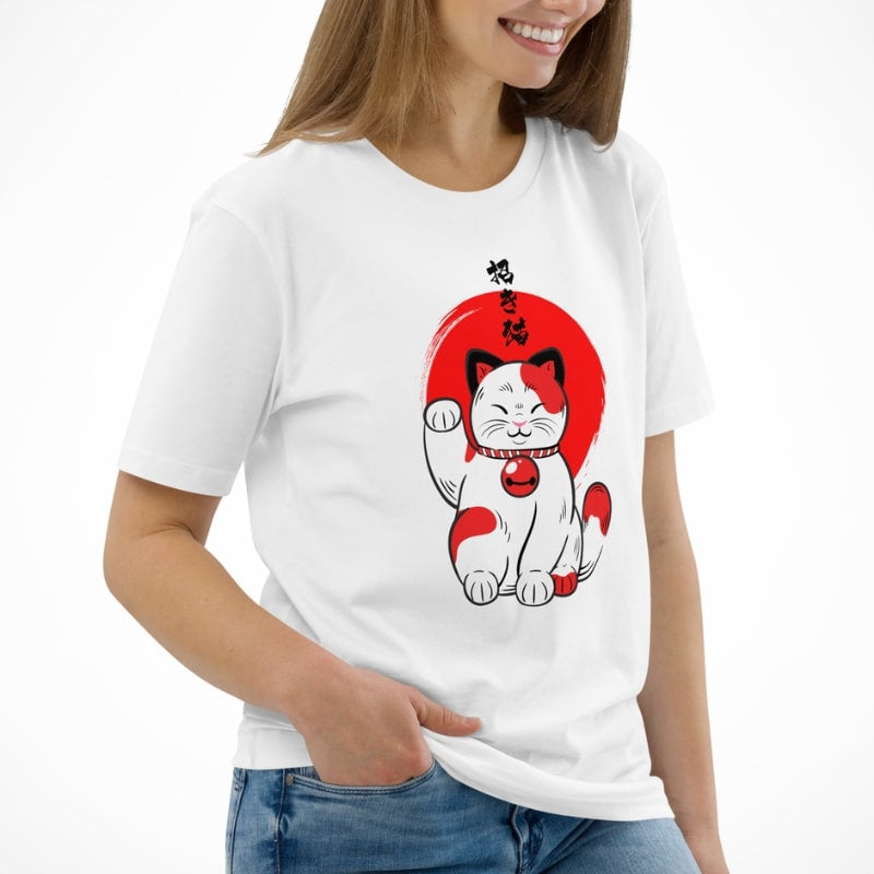 Gelukkige Japanse kat T-shirt