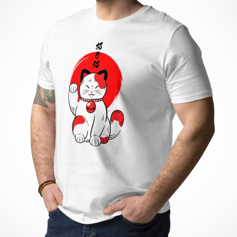 Gelukkige Japanse kat T-shirt