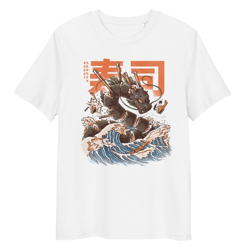 T-Shirt - Japanse Sushi Draak S
