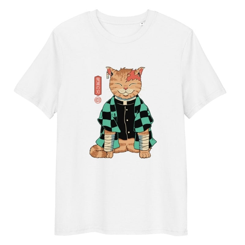 Japans Neko Pourfendeur T-shirt - S / Wit