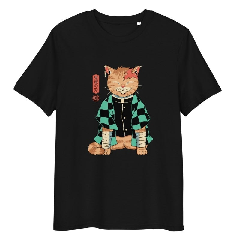 Japans T-shirt Neko Pourfendeur - S / Zwart