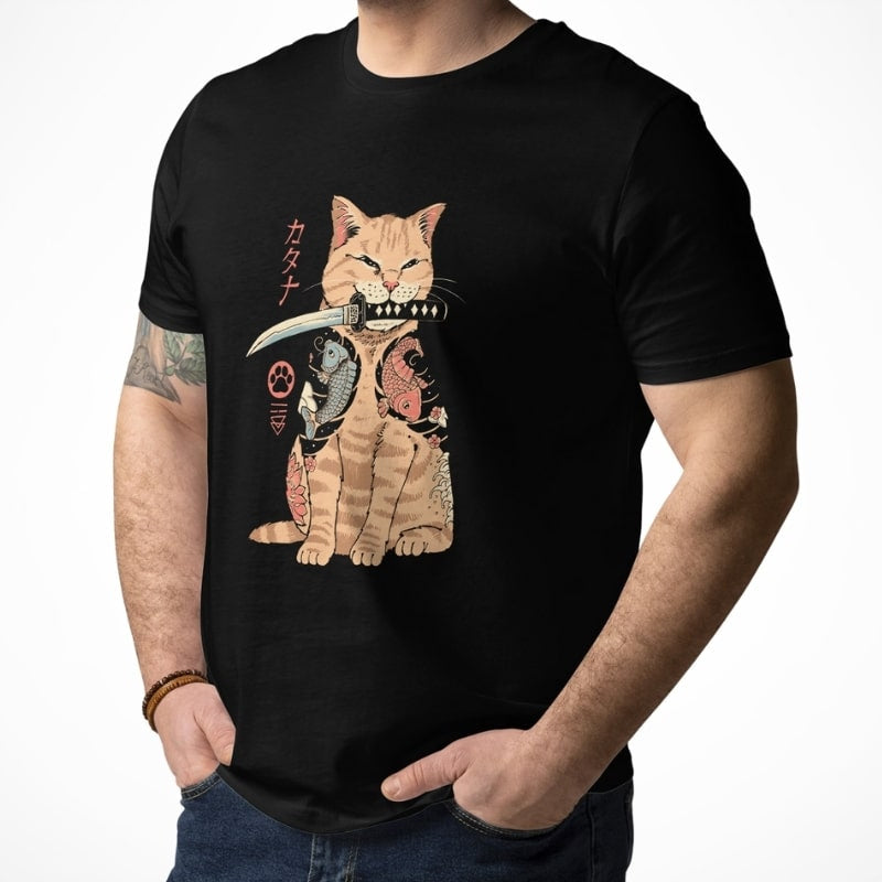 Japans T-shirt Neko Yakuza