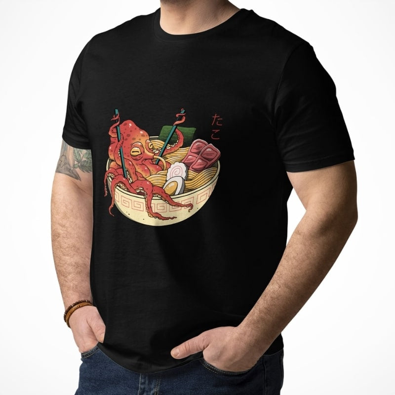 Octopus Ramen Japans T-shirt