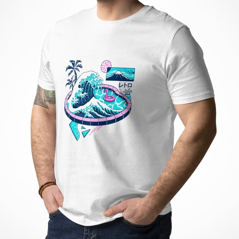 Het grote zwembad van Kanagawa Japans T-shirt