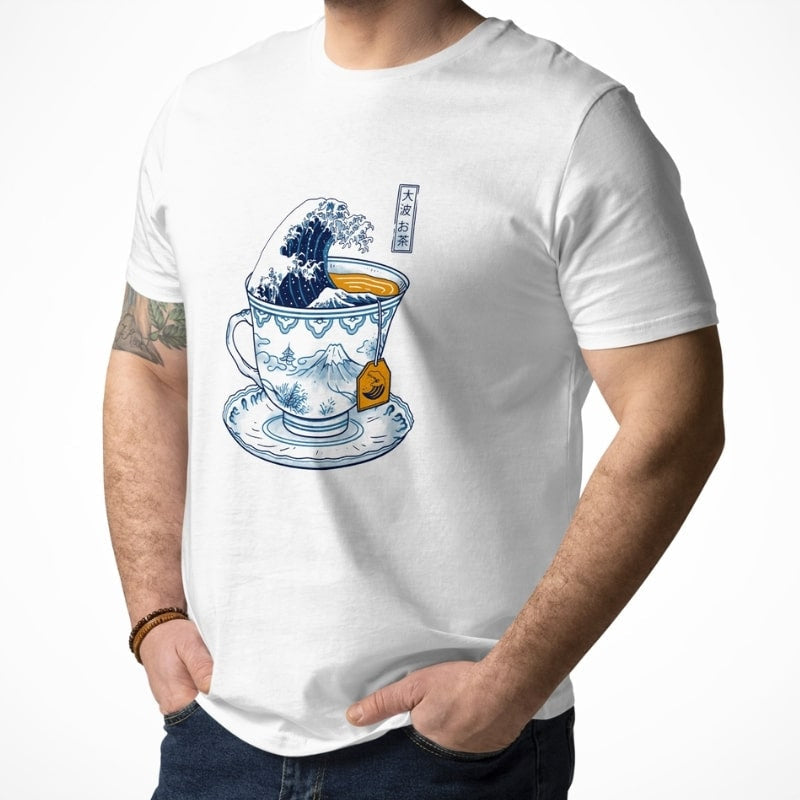 De grote thee van Kanagawa Japans T-shirt