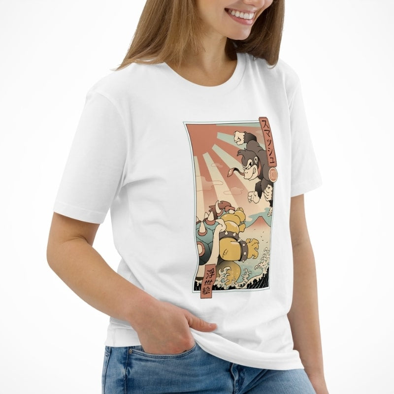 Japans Ukiyo-e Kaiju Smash T-shirt