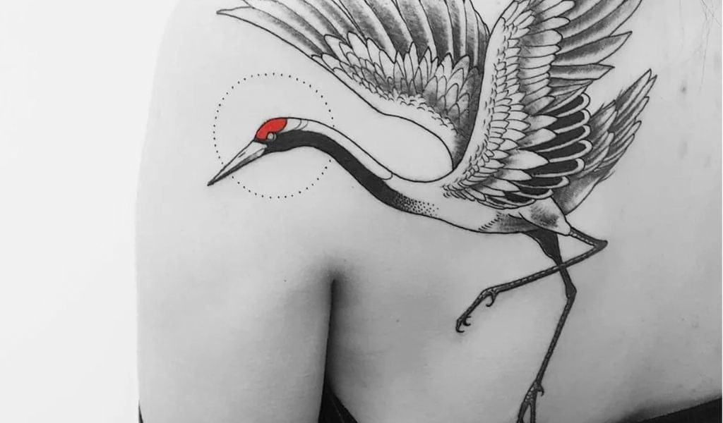 japanse kraanvogel tattoo