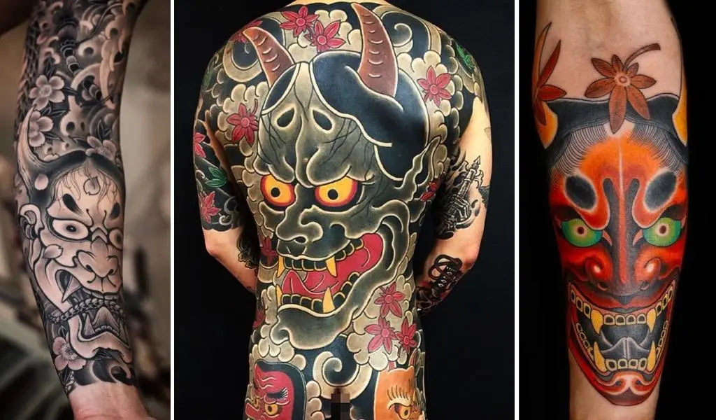 japanse hannya masker tattoo