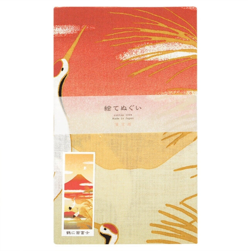 Tenugui - Kraanvogel & Fuji