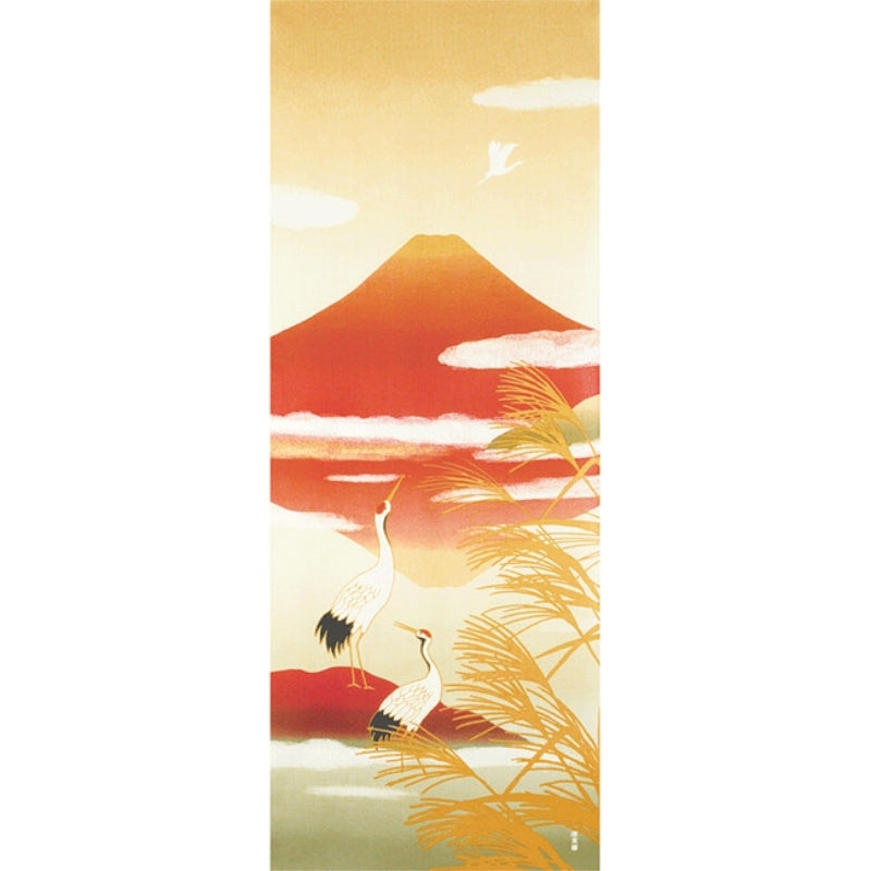 Tenugui - Kraanvogel & Fuji