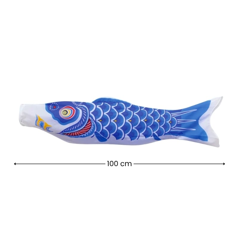 Traditionele Japanse Koinobori Blauw - 100 cm