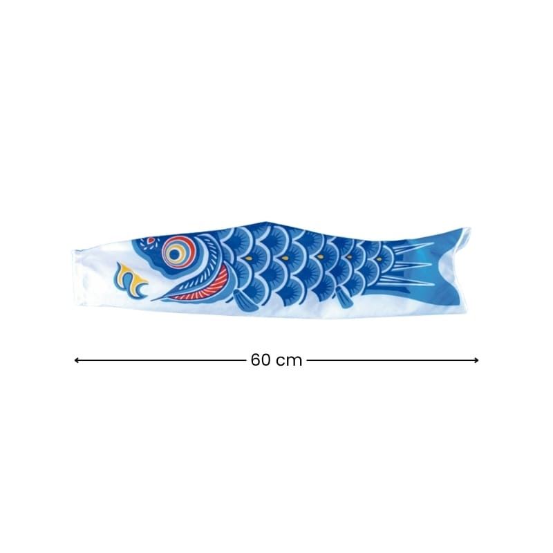 Traditionele Japanse Koinobori Blauw - 60 cm